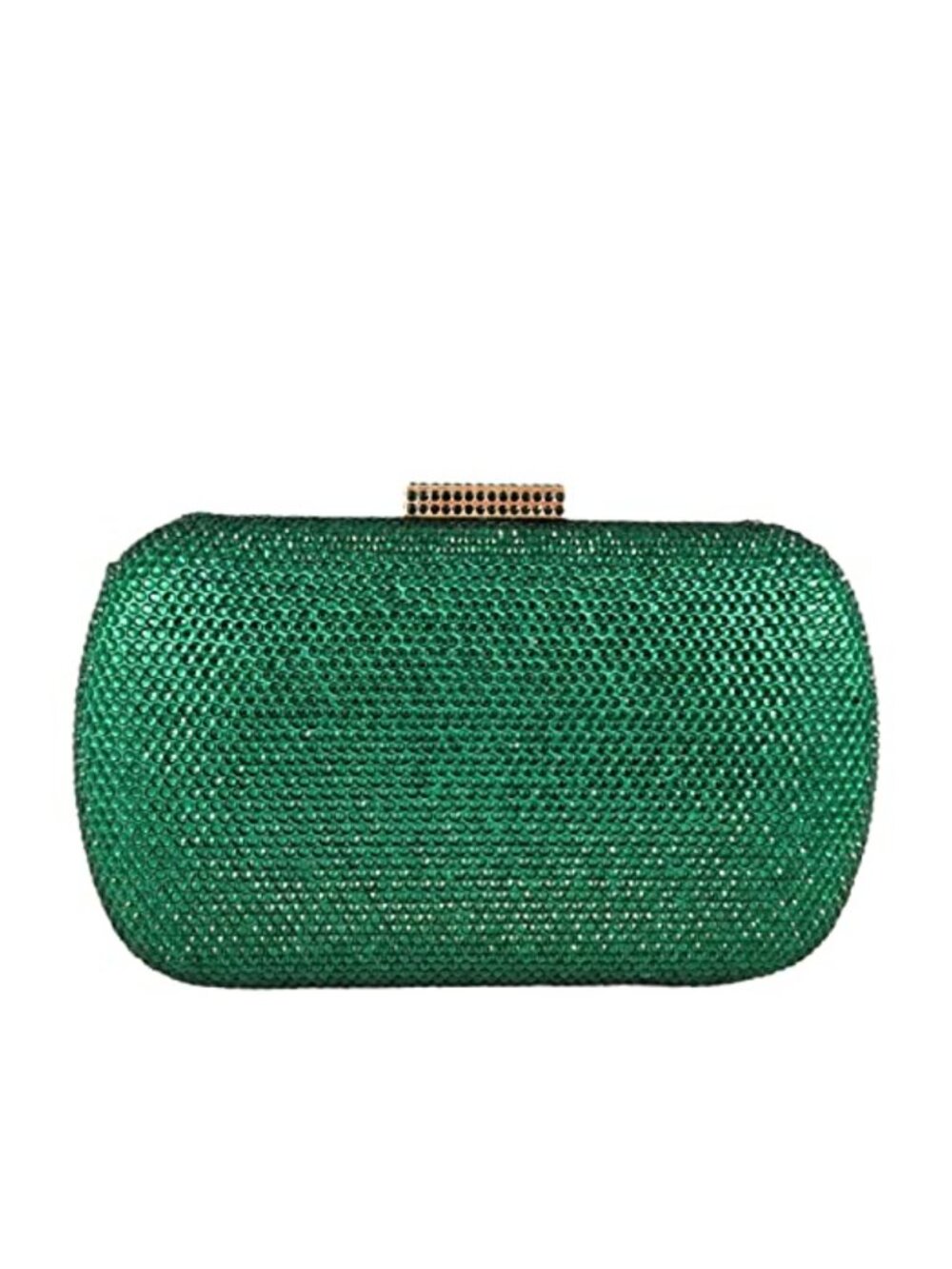 Rhinestone Crystal Clutch Evening Bag Satin Metal Frame Formal Party Purse